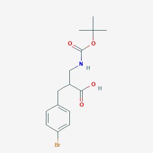 molecular formula C15H20BrNO4 B1520681 2-(4-Bromobenzyl)-3-((tert-butoxycarbonyl)amino)propanoic acid CAS No. 886364-20-1