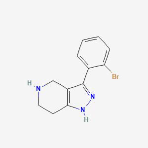 molecular formula C12H12BrN3 B1520684 3-(2-Bromophenyl)-4,5,6,7-tetrahydro-2H-pyrazolo[4,3-c]pyridine CAS No. 916423-54-6