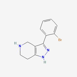 molecular formula C12H12BrN3 B1520684 3-(2-溴苯基)-4,5,6,7-四氢-2H-吡唑并[4,3-c]吡啶 CAS No. 916423-54-6