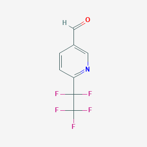 molecular formula C8H4F5NO B15206840 6-(Pentafluoroethyl)pyridine-3-carbaldehyde CAS No. 1816282-87-7