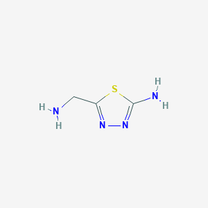 molecular formula C3H6N4S B1520686 5-(Aminomethyl)-1,3,4-thiadiazol-2-amine CAS No. 59079-33-3