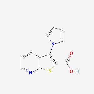 molecular formula C12H8N2O2S B1520694 3-(1H-pyrrol-1-yl)thieno[2,3-b]pyridine-2-carboxylic acid CAS No. 1242874-27-6