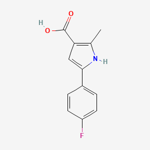 molecular formula C12H10FNO2 B1520695 5-(4-fluorophenyl)-2-methyl-1H-pyrrole-3-carboxylic acid CAS No. 1226237-47-3