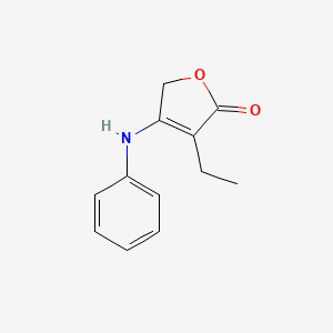 molecular formula C12H13NO2 B15206967 3-Ethyl-4-(phenylamino)furan-2(5H)-one 