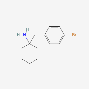molecular formula C13H18BrN B1520698 1-[(4-Bromophenyl)methyl]cyclohexan-1-amine CAS No. 1178611-68-1
