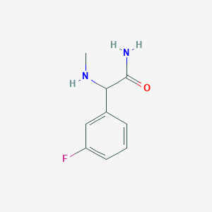 molecular formula C9H11FN2O B1520699 2-(3-Fluorophenyl)-2-(methylamino)acetamide CAS No. 1218316-27-8