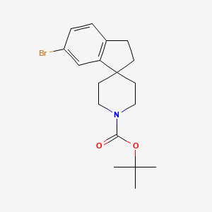 molecular formula C18H24BrNO2 B1520704 叔丁基 6-溴-2,3-二氢螺[茚满-1,4'-哌啶]-1'-羧酸酯 CAS No. 1160247-39-1