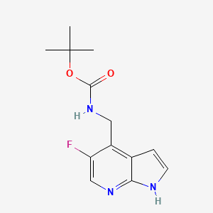 B1520705 tert-Butyl ((5-fluoro-1H-pyrrolo[2,3-b]pyridin-4-yl)methyl)carbamate CAS No. 1228666-42-9