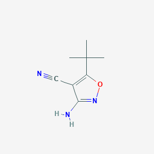 3-Amino-5-(tert-butyl)isoxazole-4-carbonitrile