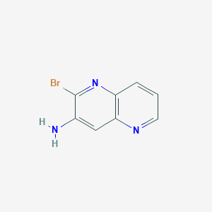 molecular formula C8H6BrN3 B1520708 2-溴-1,5-萘啶-3-胺 CAS No. 1219022-68-0