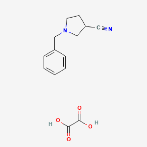 molecular formula C14H16N2O4 B1520712 1-Benzylpyrrolidine-3-carbonitrile oxalate CAS No. 1188265-21-5