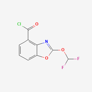 molecular formula C9H4ClF2NO3 B15207134 2-(Difluoromethoxy)benzo[d]oxazole-4-carbonyl chloride 