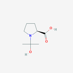 molecular formula C8H15NO3 B15207150 (S)-1-(2-Hydroxypropan-2-yl)pyrrolidine-2-carboxylic acid 