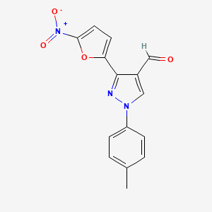 1-(4-Methylphenyl)-3-(5-nitrofuran-2-yl)-1H-pyrazole-4-carbaldehyde