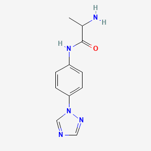 molecular formula C11H13N5O B1520716 2-氨基-N-[4-(1H-1,2,4-三唑-1-基)苯基]丙酰胺 CAS No. 1218508-56-5