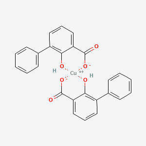 molecular formula C26H18CuO6 B15207192 Bis(2-hydroxy-3-biphenylcarboxylato)copper 