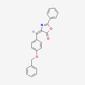 molecular formula C23H17NO3 B15207209 4-(4-(Benzyloxy)benzylidene)-2-phenyloxazol-5(4H)-one 