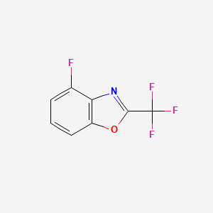 molecular formula C8H3F4NO B15207232 4-Fluoro-2-(trifluoromethyl)benzo[d]oxazole 