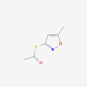 molecular formula C6H7NO2S B15207277 S-(5-methylisoxazol-3-yl) ethanethioate CAS No. 69528-38-7