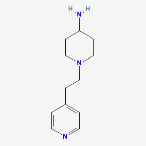 molecular formula C12H19N3 B1520728 1-[2-(吡啶-4-基)乙基]哌啶-4-胺 CAS No. 933702-70-6