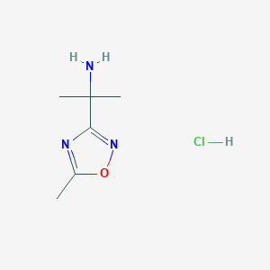 molecular formula C6H12ClN3O B1520730 2-(5-甲基-1,2,4-噁二唑-3-基)丙基胺盐酸盐 CAS No. 1240526-27-5