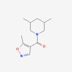 molecular formula C12H18N2O2 B15207304 (3,5-Dimethylpiperidin-1-yl)(5-methylisoxazol-4-yl)methanone 