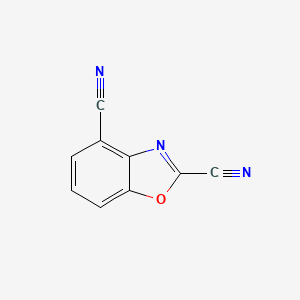 molecular formula C9H3N3O B15207341 Benzo[d]oxazole-2,4-dicarbonitrile 