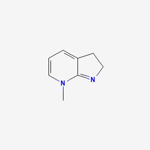 molecular formula C8H10N2 B15207363 7-Methyl-3,7-dihydro-2H-pyrrolo[2,3-b]pyridine 