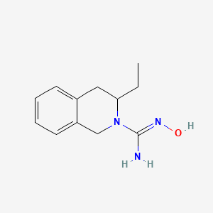 molecular formula C12H17N3O B15207387 3-Ethyl-N-hydroxy-3,4-dihydroisoquinoline-2(1H)-carboximidamide 