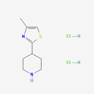 molecular formula C9H16Cl2N2S B1520740 4-(4-甲基-1,3-噻唑-2-基)哌啶二盐酸盐 CAS No. 1240528-17-9