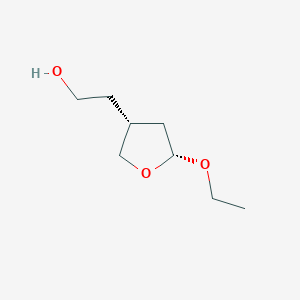 molecular formula C8H16O3 B15207403 2-((3R,5R)-5-Ethoxytetrahydrofuran-3-yl)ethanol 