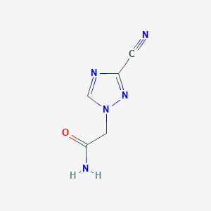 molecular formula C5H5N5O B1520742 2-(3-氰基-1H-1,2,4-三唑-1-基)乙酰胺 CAS No. 1240527-80-3