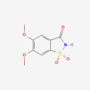 molecular formula C9H9NO5S B1520743 5,6-二甲氧基-2,3-二氢-1$l^{6},2-苯并噻唑-1,1,3-三酮 CAS No. 60987-22-6