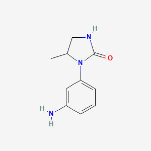 B1520747 1-(3-Aminophenyl)-5-methylimidazolidin-2-one CAS No. 1240528-94-2