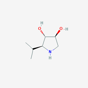 molecular formula C7H15NO2 B15207489 (2S,3S,4S)-2-Isopropylpyrrolidine-3,4-diol 