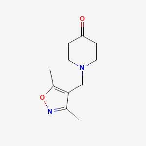 molecular formula C11H16N2O2 B15207494 1-((3,5-Dimethylisoxazol-4-yl)methyl)piperidin-4-one 