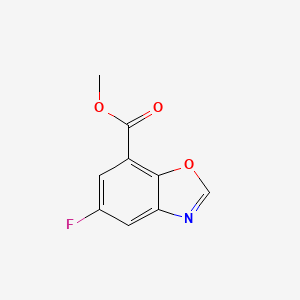 molecular formula C9H6FNO3 B15207509 Methyl 5-fluoro-1,3-benzoxazole-7-carboxylate 