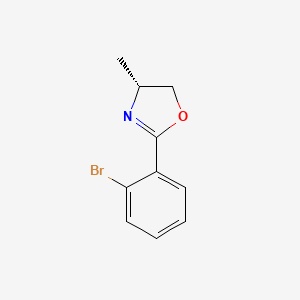 molecular formula C10H10BrNO B15207523 (R)-2-(2-Bromophenyl)-4-methyl-4,5-dihydrooxazole CAS No. 339316-16-4