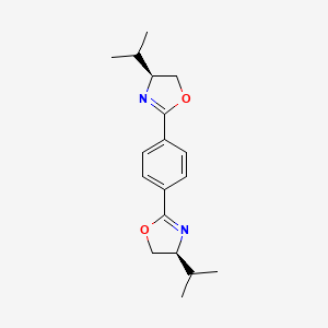 molecular formula C18H24N2O2 B15207530 1,4-Bis((S)-4-isopropyl-4,5-dihydrooxazol-2-yl)benzene 