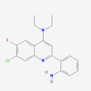 4-Quinolinamine, 2-(2-aminophenyl)-7-chloro-N,N-diethyl-6-fluoro-