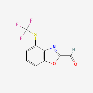 4-((Trifluoromethyl)thio)benzo[d]oxazole-2-carbaldehyde