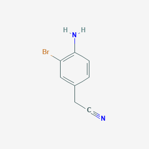 molecular formula C8H7BrN2 B1520762 (4-Amino-3-bromophenyl)acetonitrile CAS No. 882855-96-1