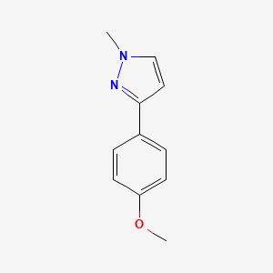 molecular formula C11H12N2O B15207664 3-(4-methoxyphenyl)-1-methyl-1H-pyrazole CAS No. 73387-57-2