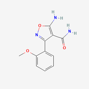 molecular formula C11H11N3O3 B1520767 5-氨基-3-(2-甲氧基苯基)异恶唑-4-甲酰胺 CAS No. 933940-12-6
