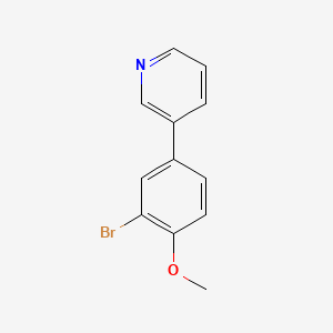 molecular formula C12H10BrNO B1520772 3-(3-Bromo-4-methoxyphenyl)pyridine CAS No. 914349-55-6