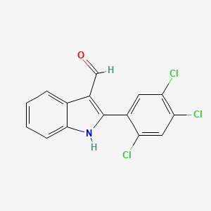 molecular formula C15H8Cl3NO B1520774 2-(2,4,5-trichlorophenyl)-1H-indole-3-carbaldehyde CAS No. 1098340-33-0