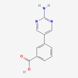 molecular formula C11H9N3O2 B1520778 3-(2-氨基嘧啶-5-基)苯甲酸 CAS No. 914349-45-4