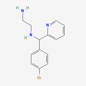 molecular formula C14H16BrN3 B1520780 N-[(4-bromophenyl)(pyridin-2-yl)methyl]ethane-1,2-diamine CAS No. 1098340-24-9