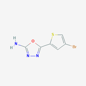 molecular formula C6H4BrN3OS B1520784 5-(4-溴-2-噻吩基)-1,3,4-噁二唑-2-胺 CAS No. 1248907-70-1