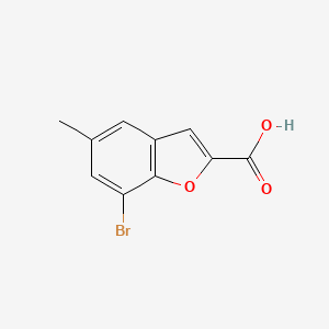 molecular formula C10H7BrO3 B1520785 7-溴-5-甲基-1-苯并呋喃-2-羧酸 CAS No. 35700-47-1